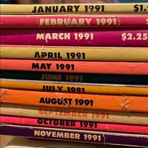 Vintage 1991 Monthly ‘Seventeen’ Magazine Collection Set